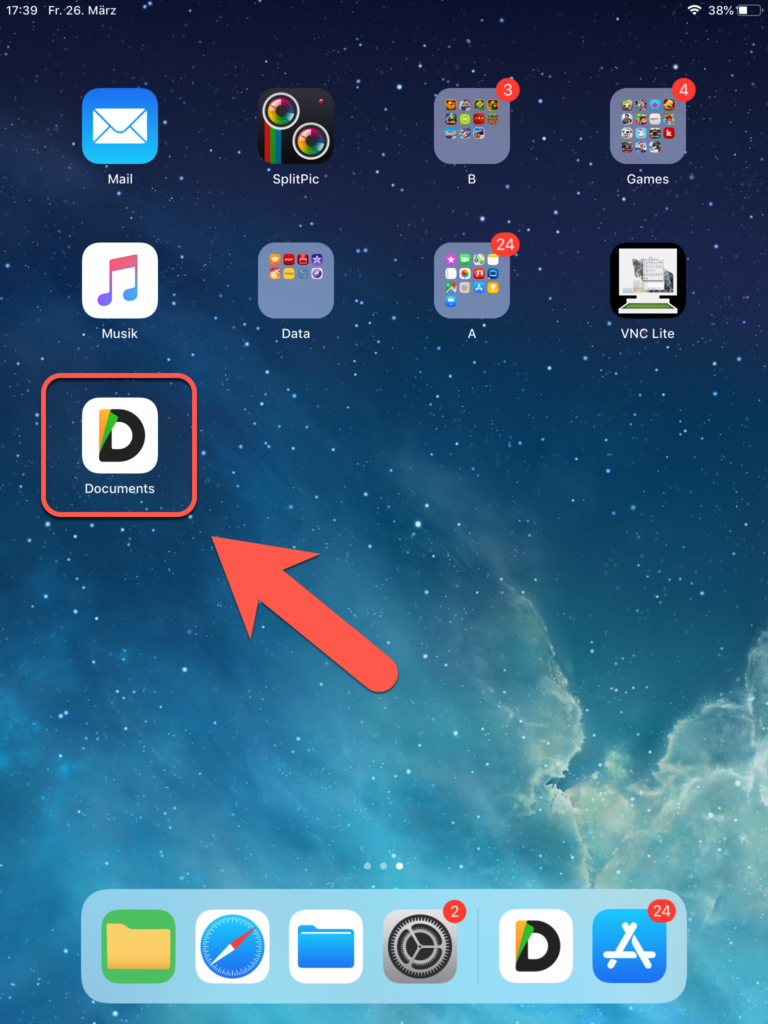 iPad OS Verbindung zum Fileserver herstellen GmbH